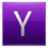 Letter Y violet